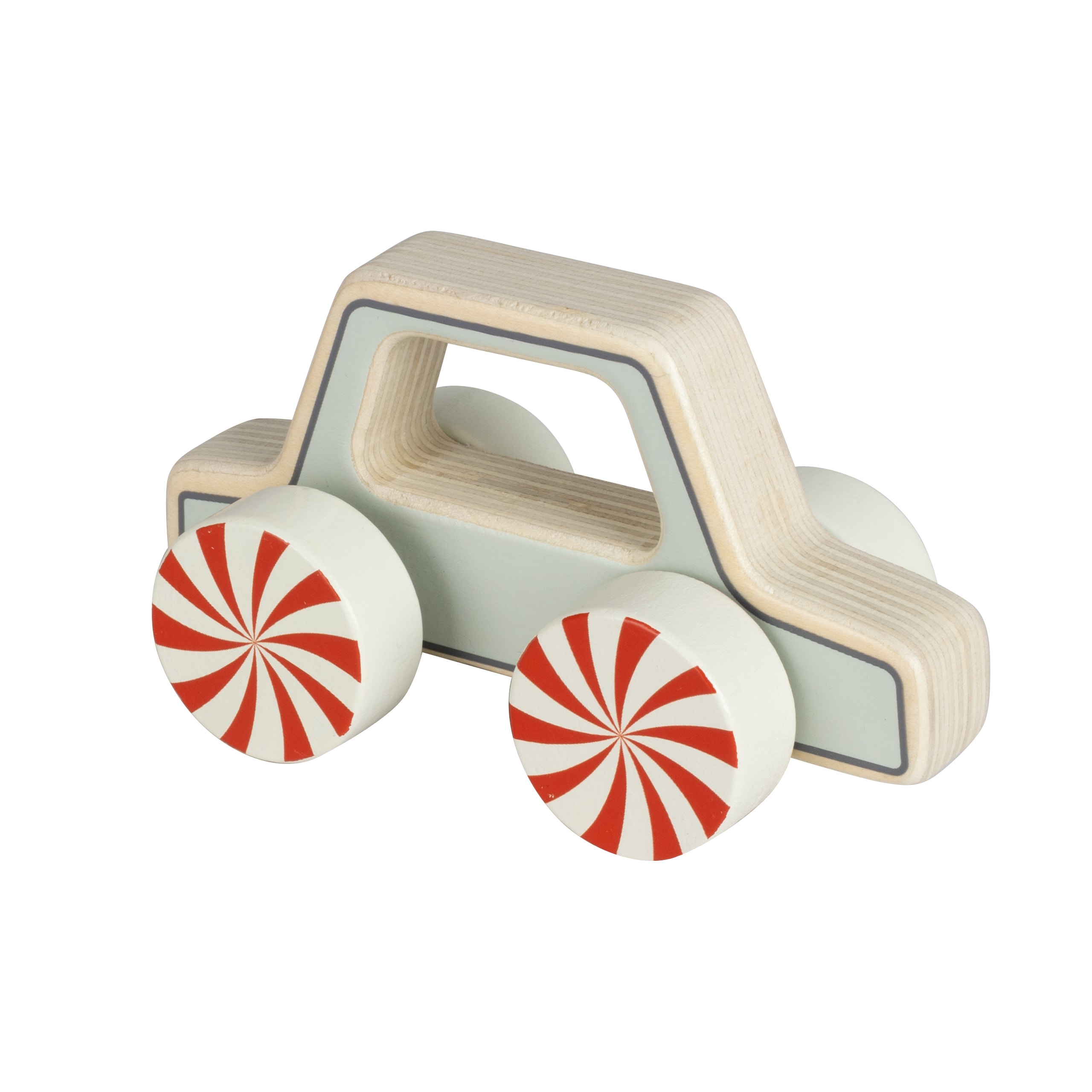 Car Wooden Pull-Along Toy Car Multicolor
