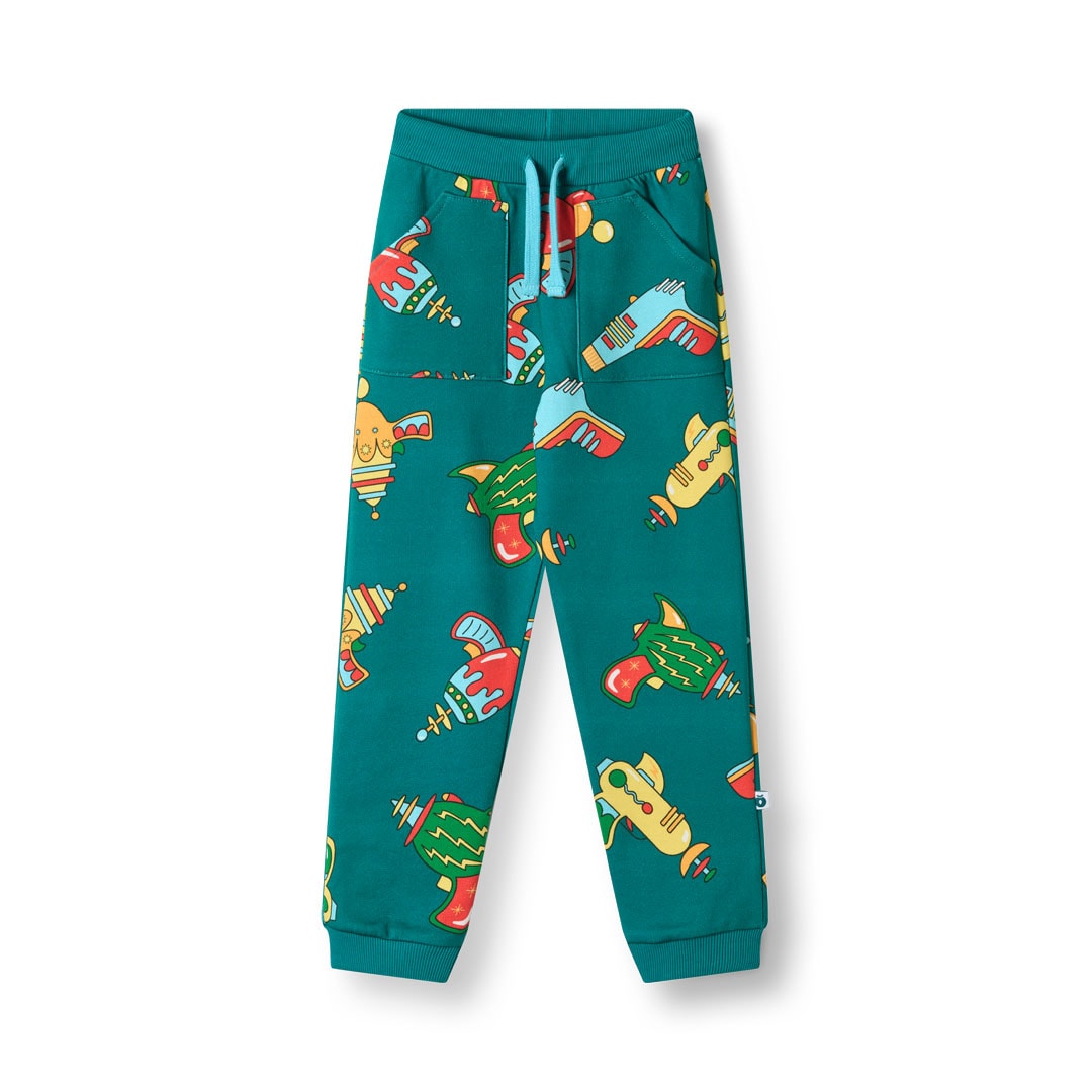 Macoun Sweatpants with Space Blasters Petroleum green