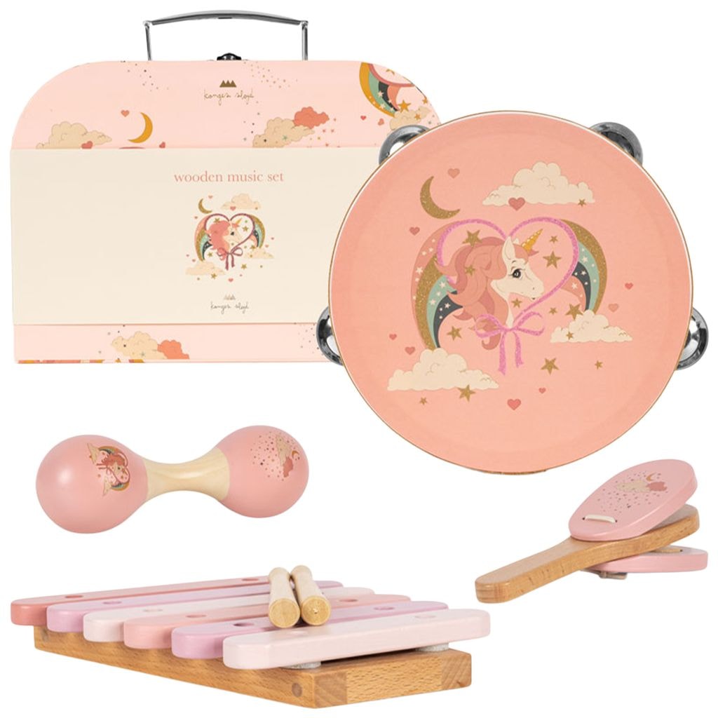 Wooden Music Set Rainbow Mix