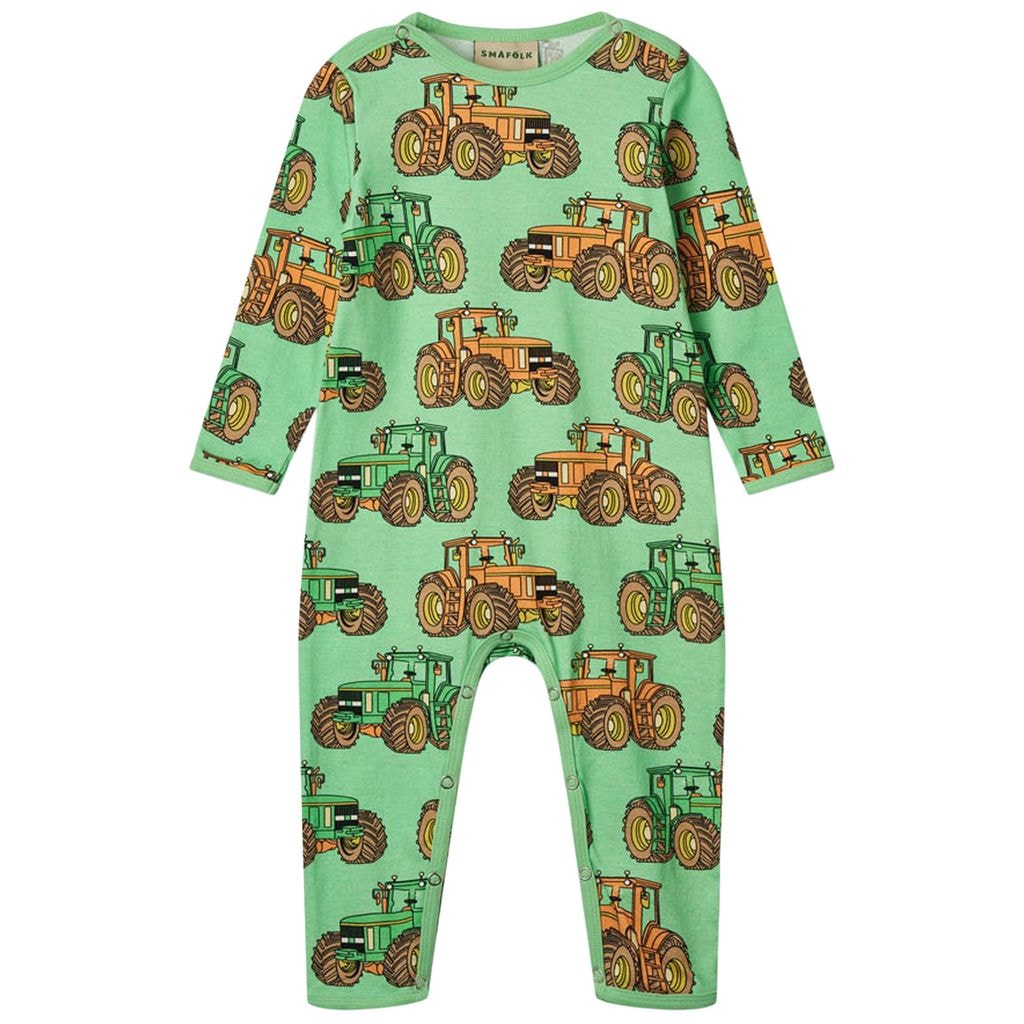 Tractors Långärmad Onesie Minty Green Tea