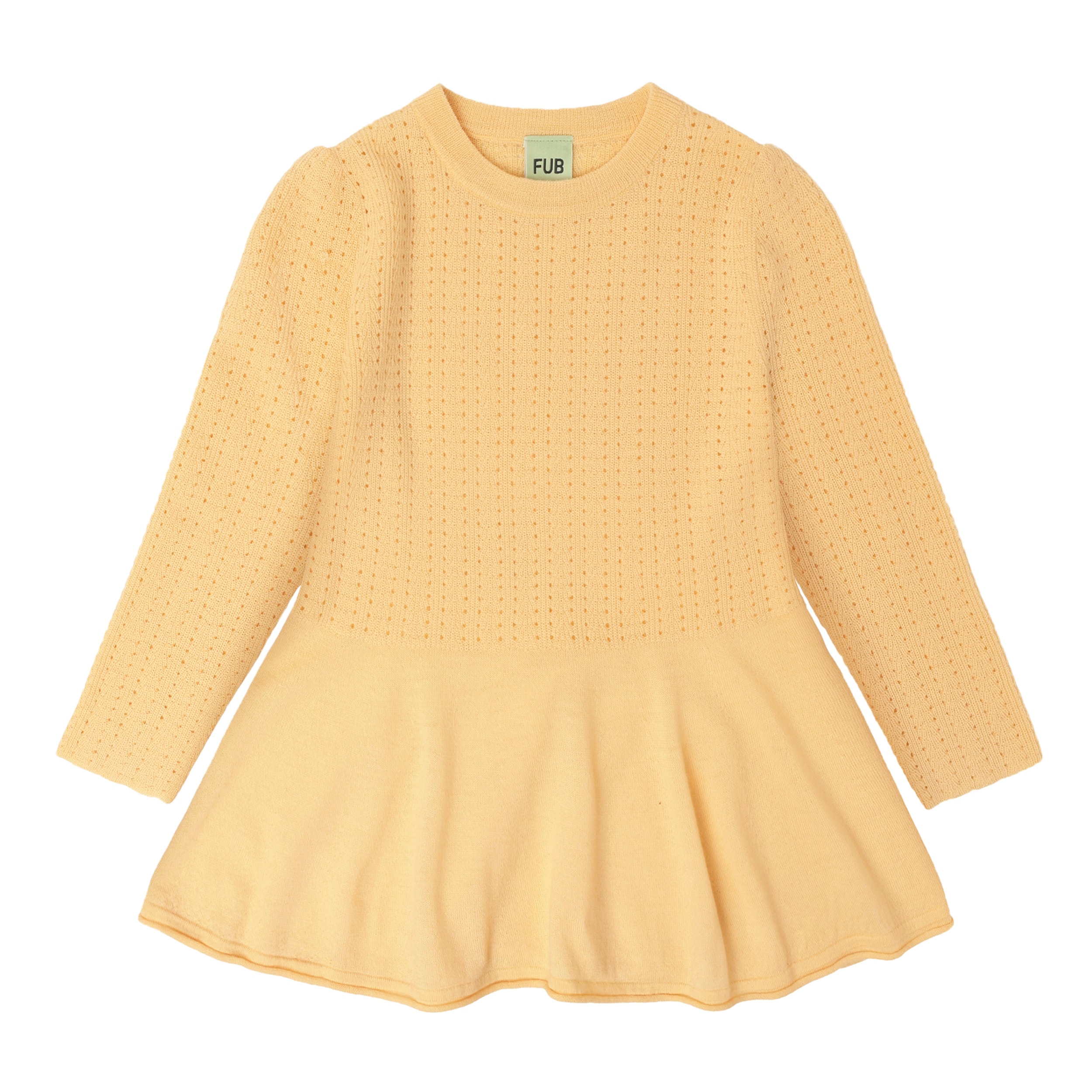 Wool Peplum Blouse Wheat