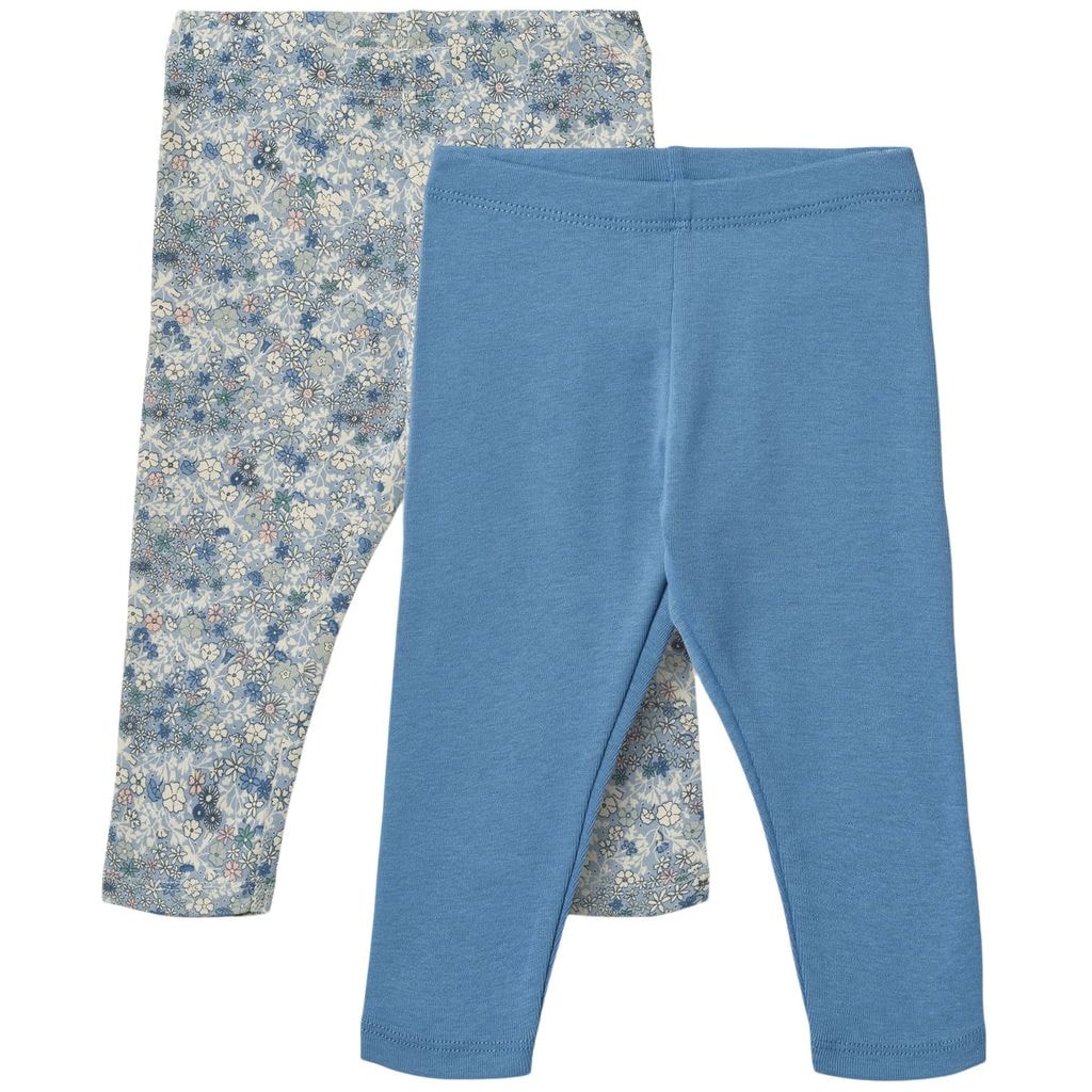 Jules 2-pakning Leggings Blue Summer Flowers