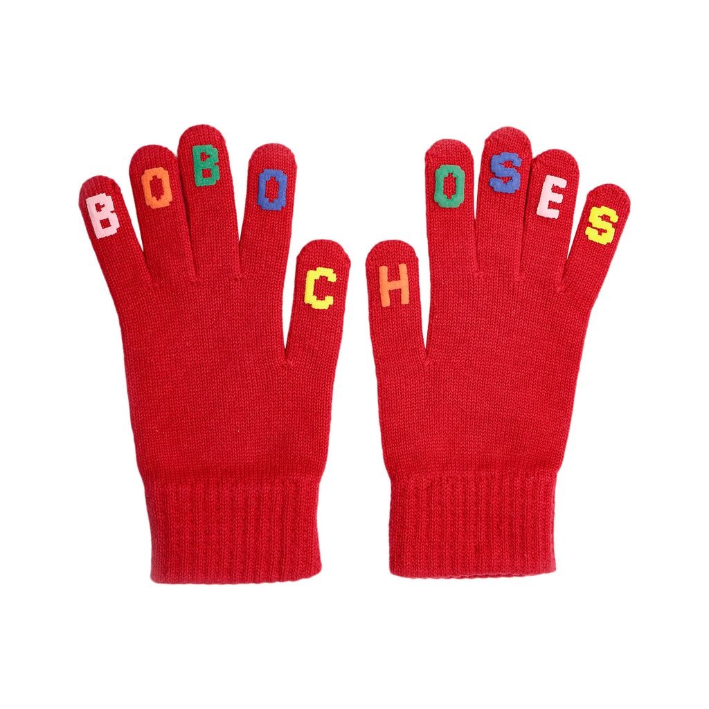 Bobo Choses Knitted Gloves Red
