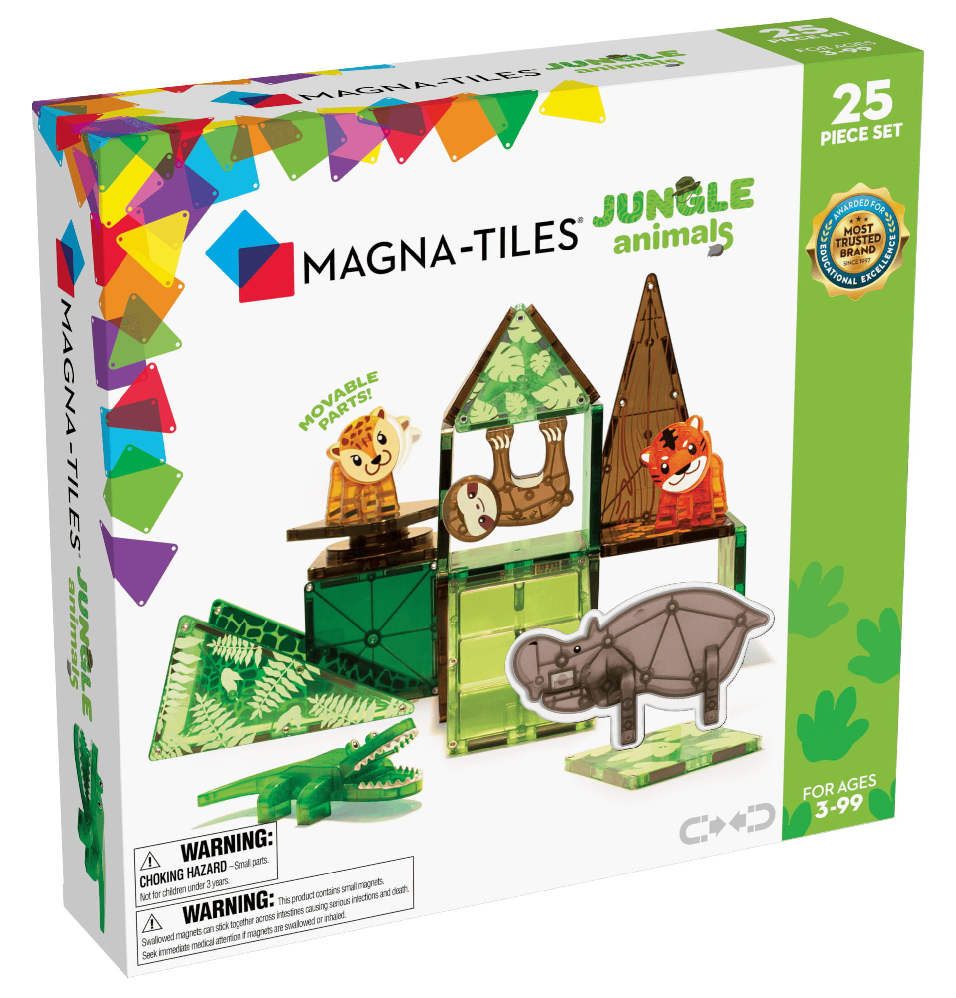 MAGNA-TILES Jungle Animals 25 Pcs Set Jungle Animals