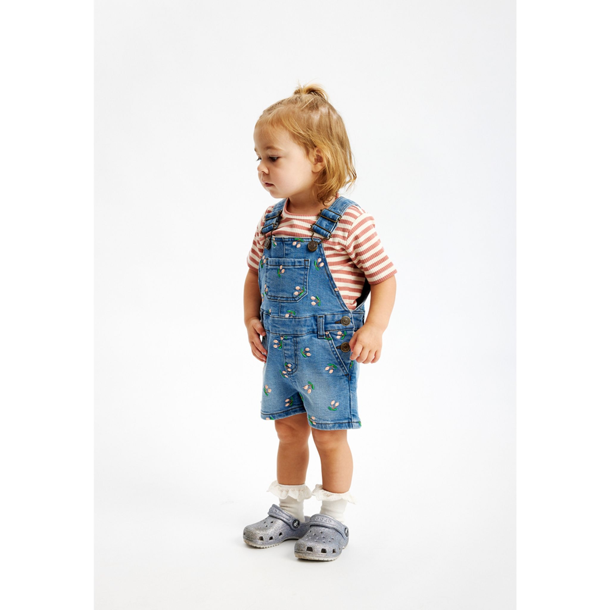 Ovia Overaller Light Blue Denim Emb