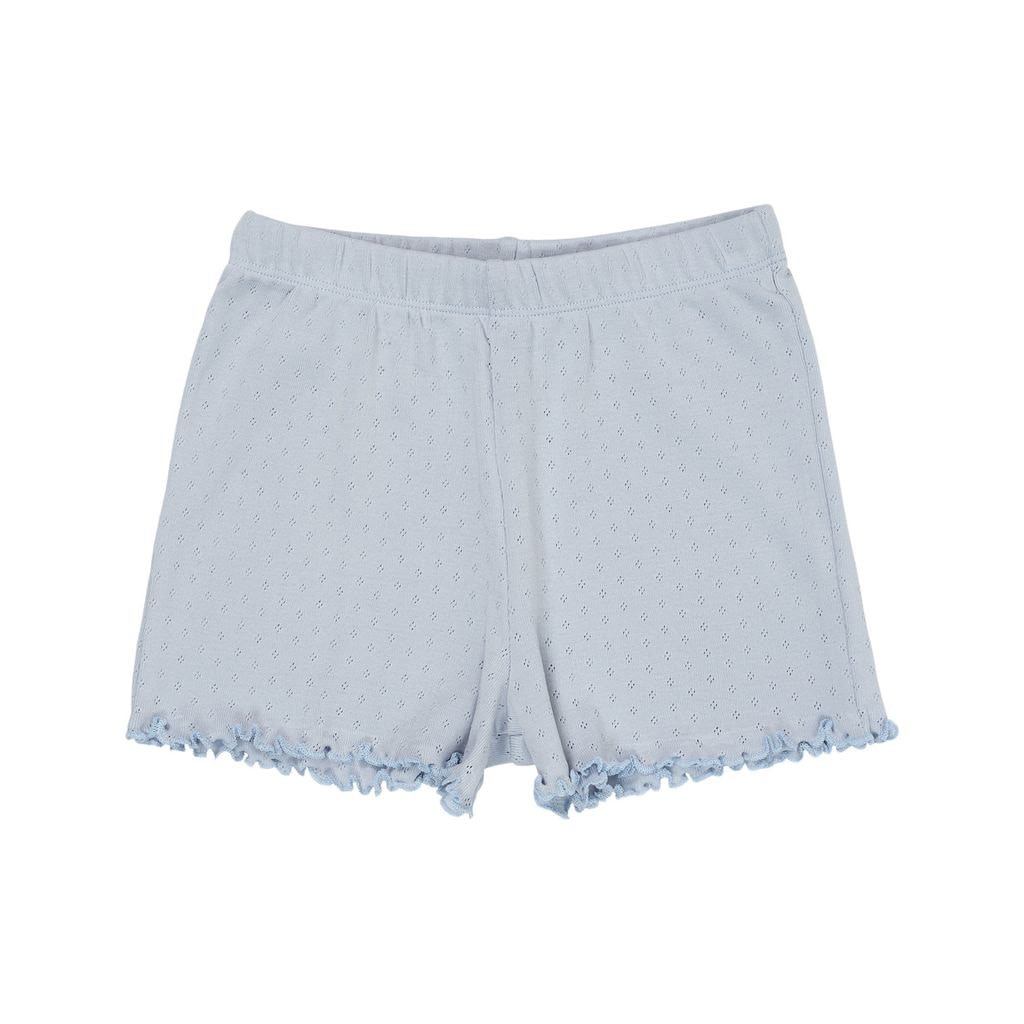 Summer Pointelle Shorts Dusty Blue