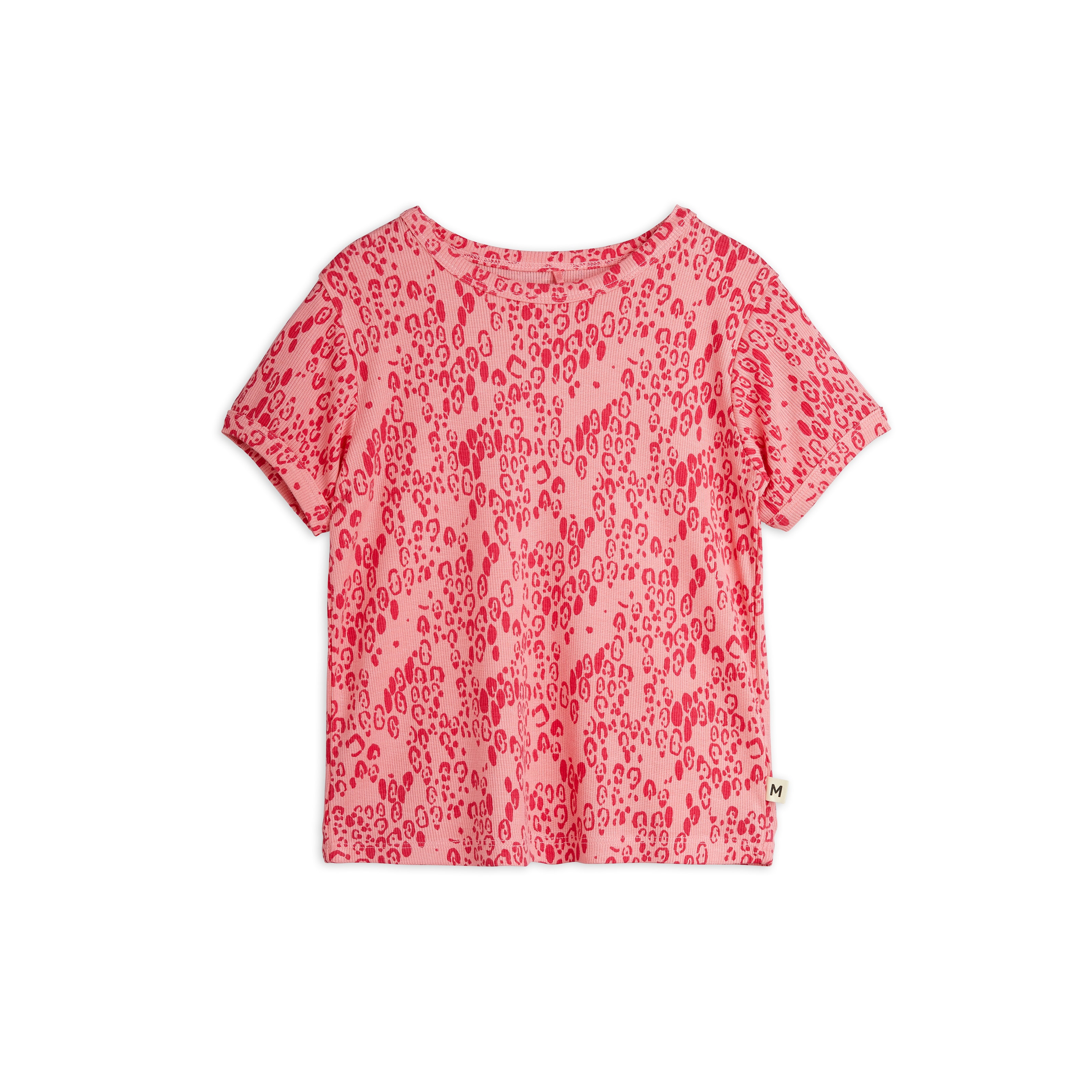 GOTS Mini Leopard Aop Short-Sleeved Tee Pink