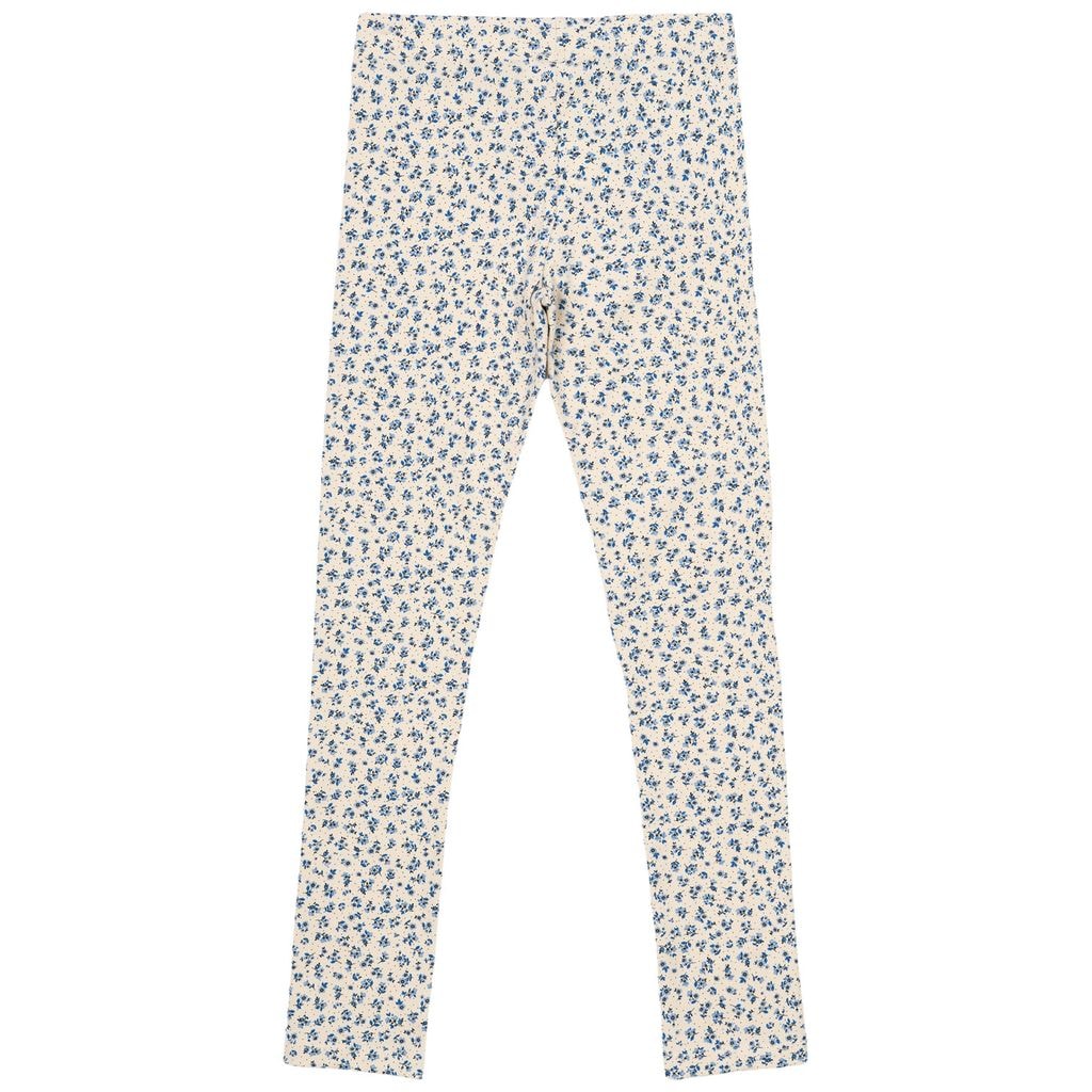 GOTS Leggings White Swan Big Flower