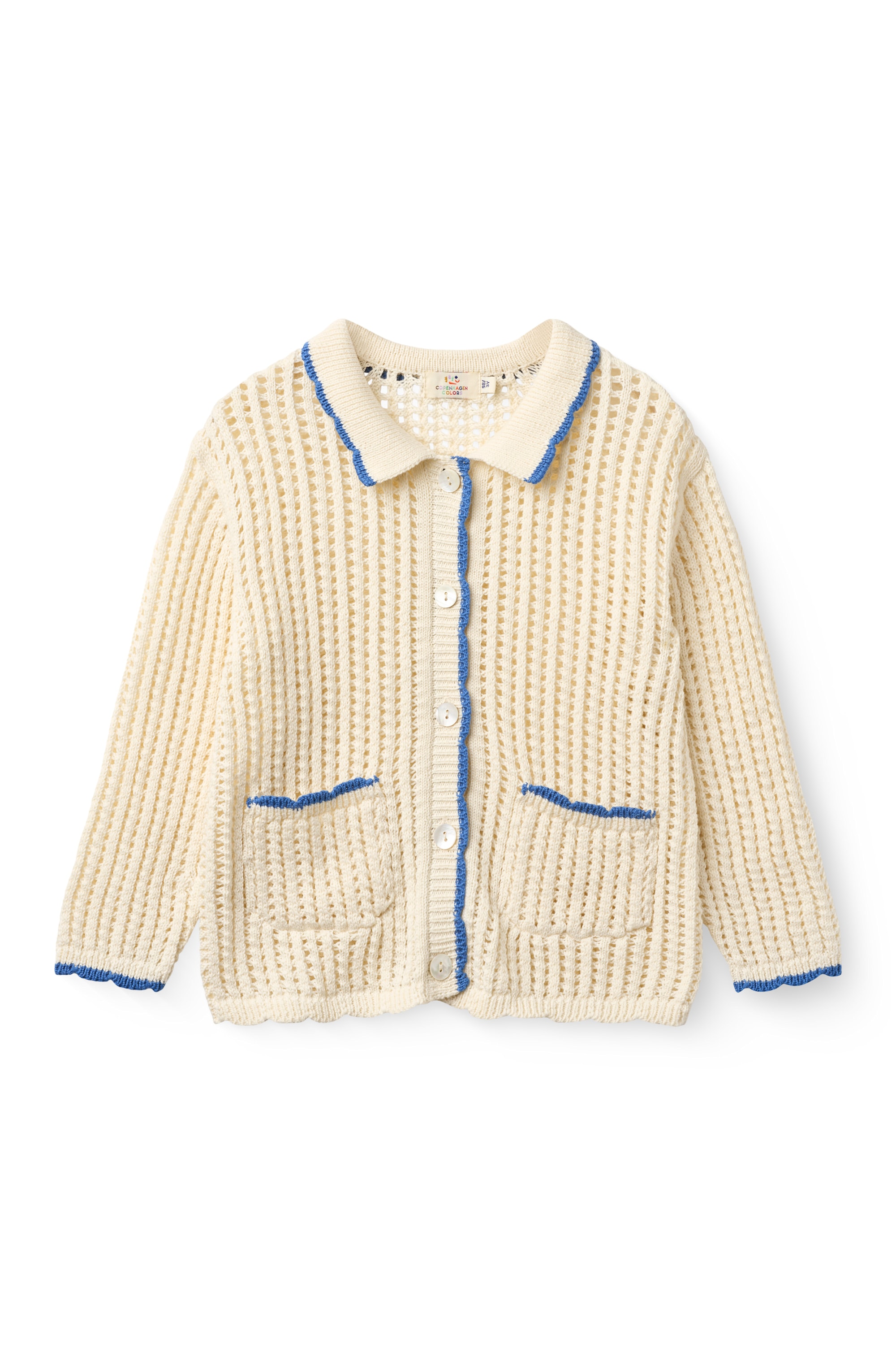 Cardigan Cream Ocean Blue 