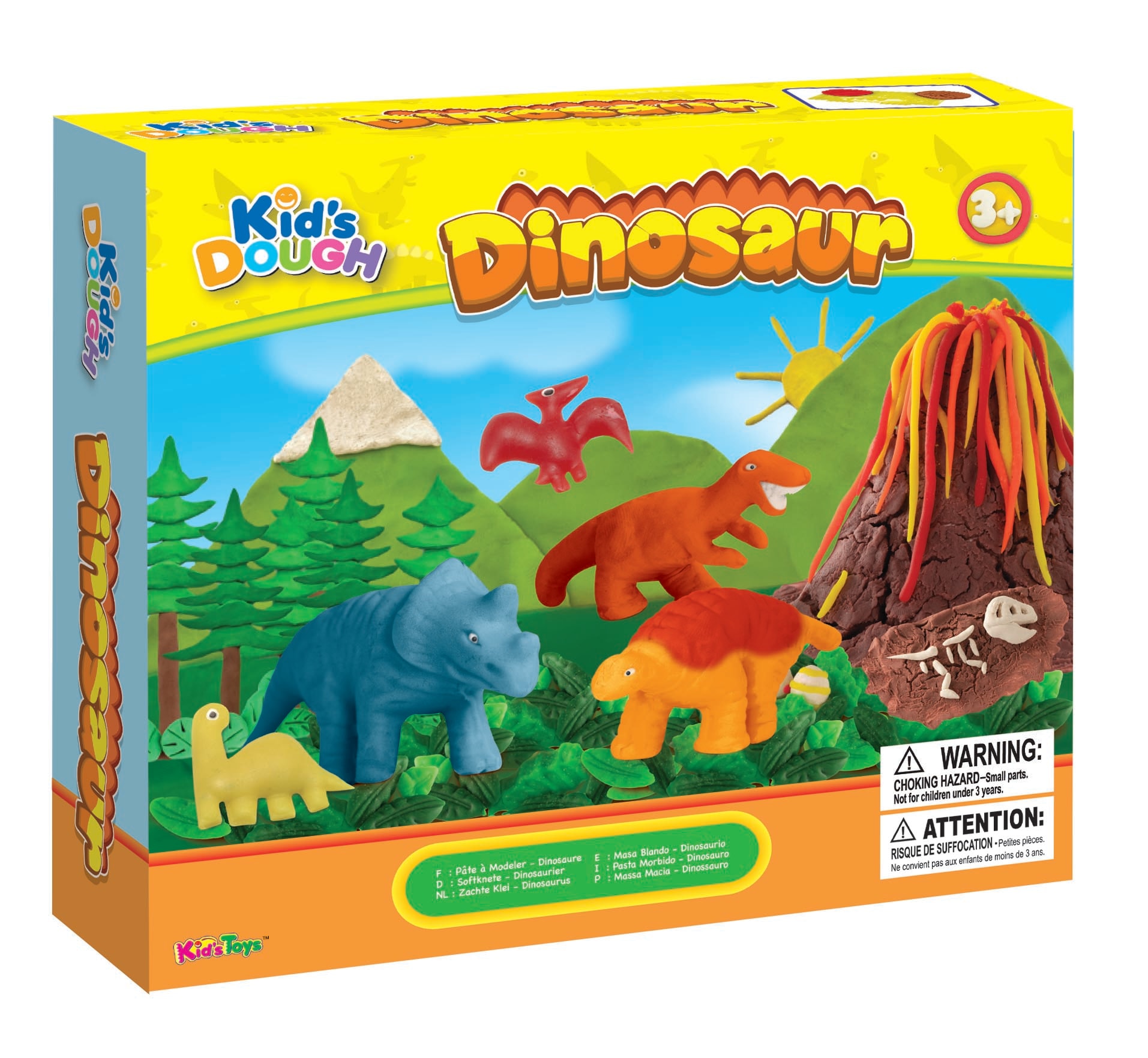Dinosaur-sett Med Leire For Barn