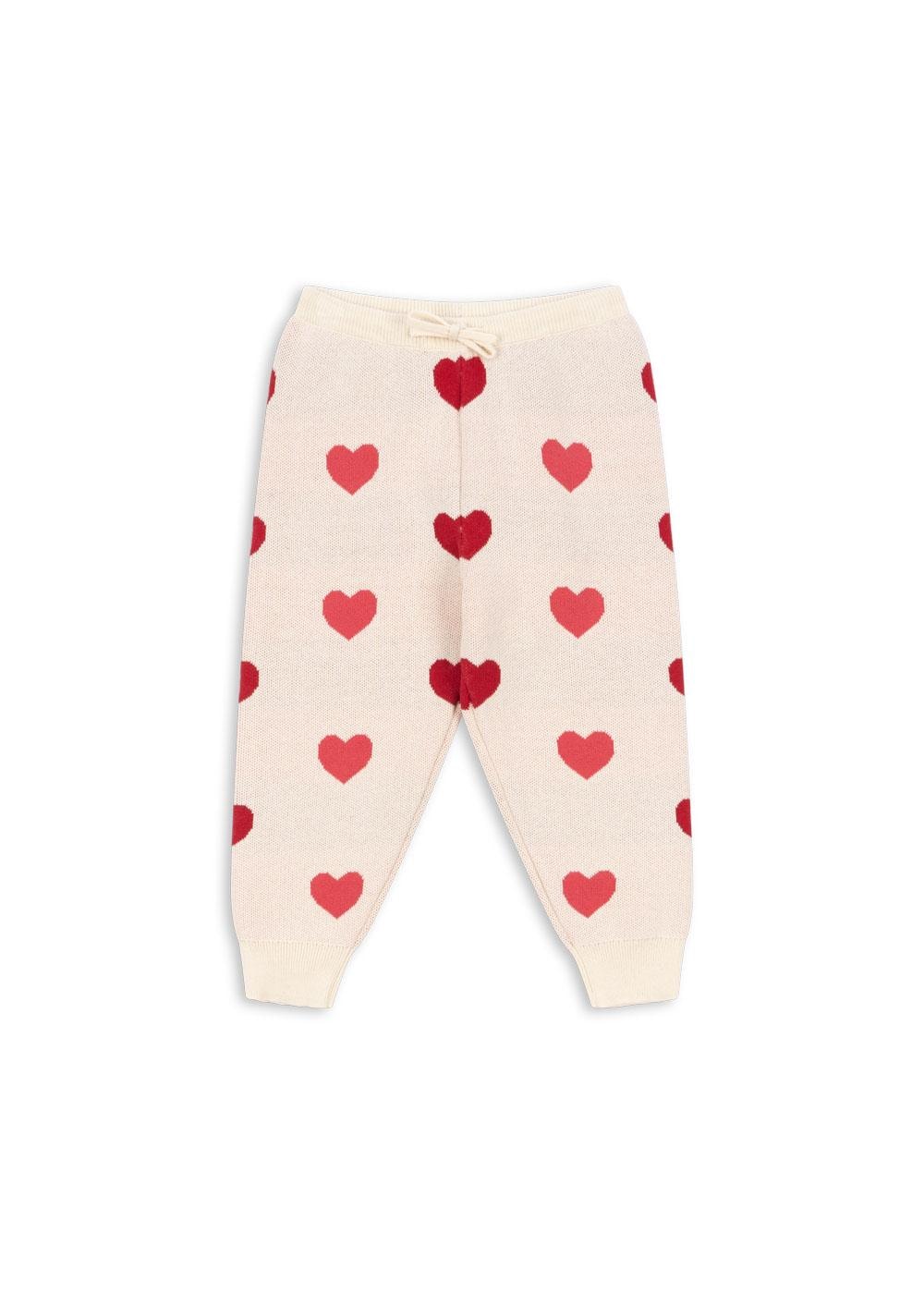 Lapis Knit Pants Gots Coeur Coloré Duo Pink