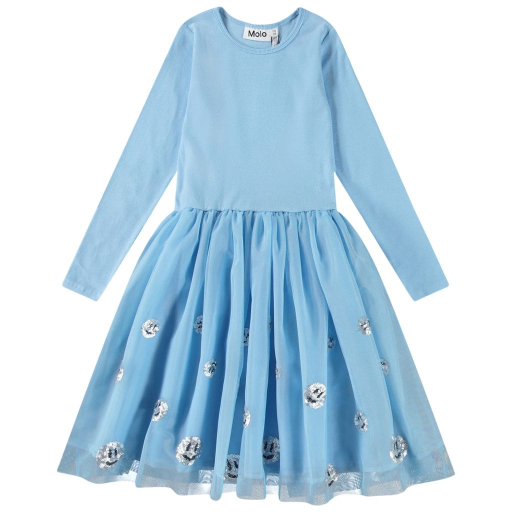 Cyrus Long-Sleeved Dress Day Sky