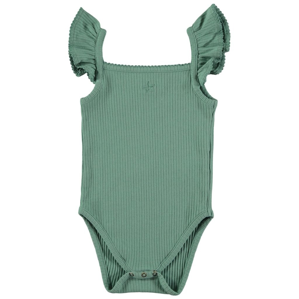 Ribbed Baby Body Green