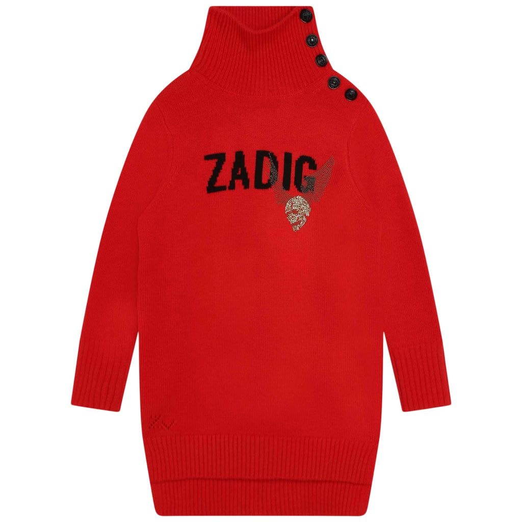 Tiheäsilmukkainen Mekko Punainen