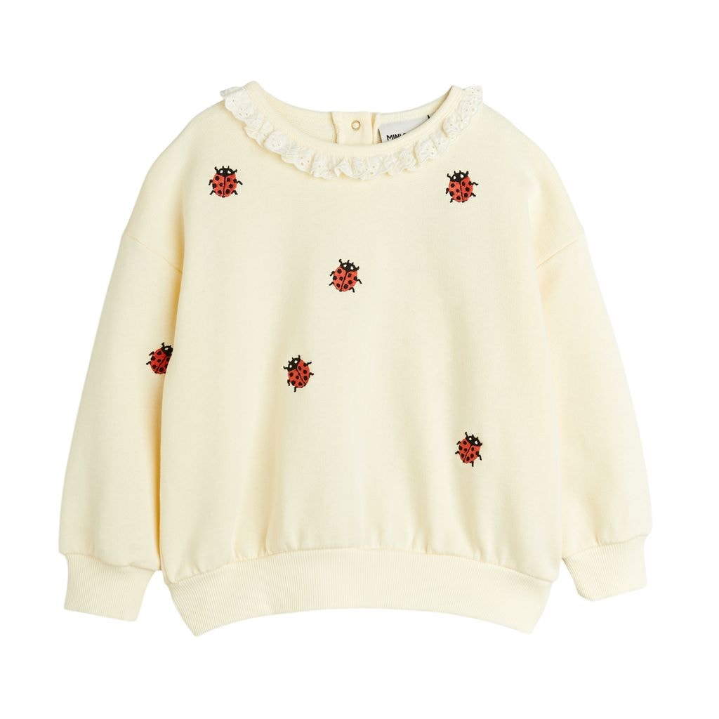 Ladybugs Emb Lace Sweatshirt Offwhite