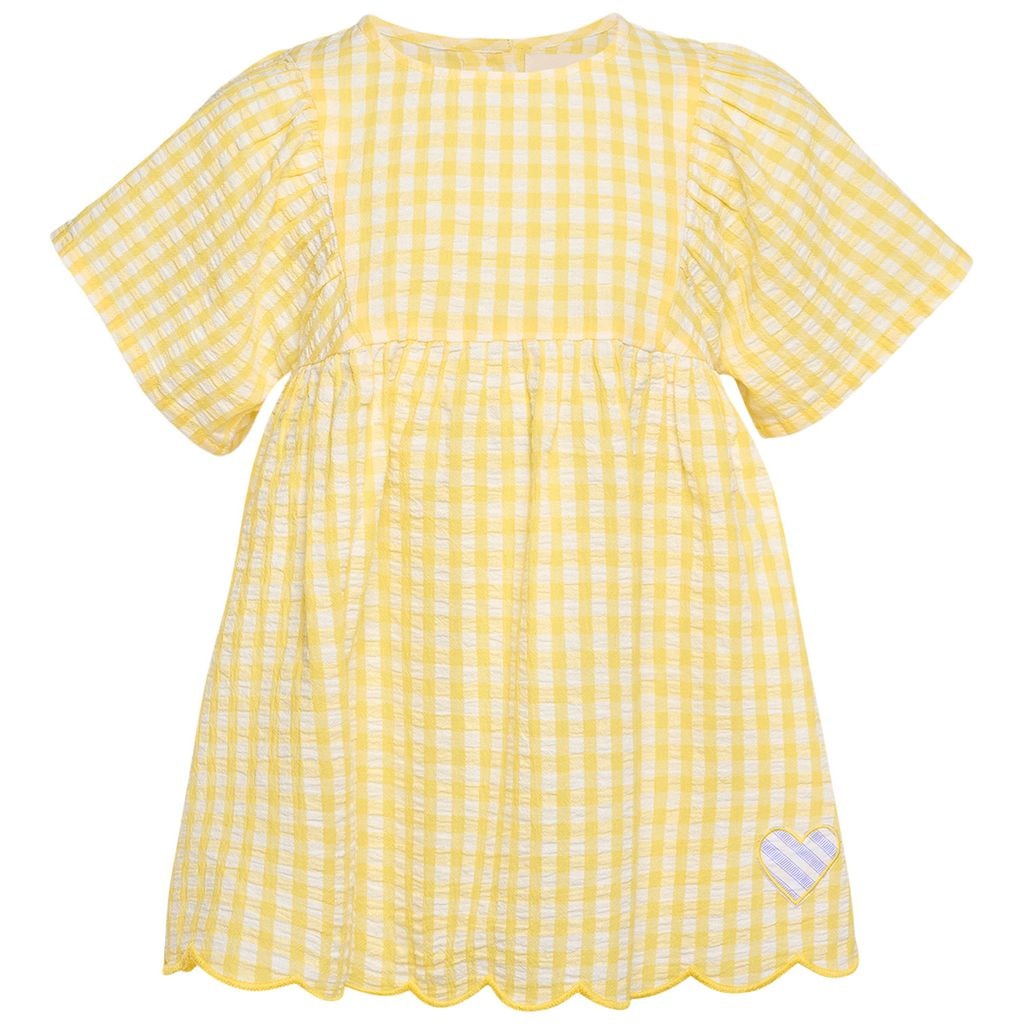 Katrine MINI Dress Yellow Checks