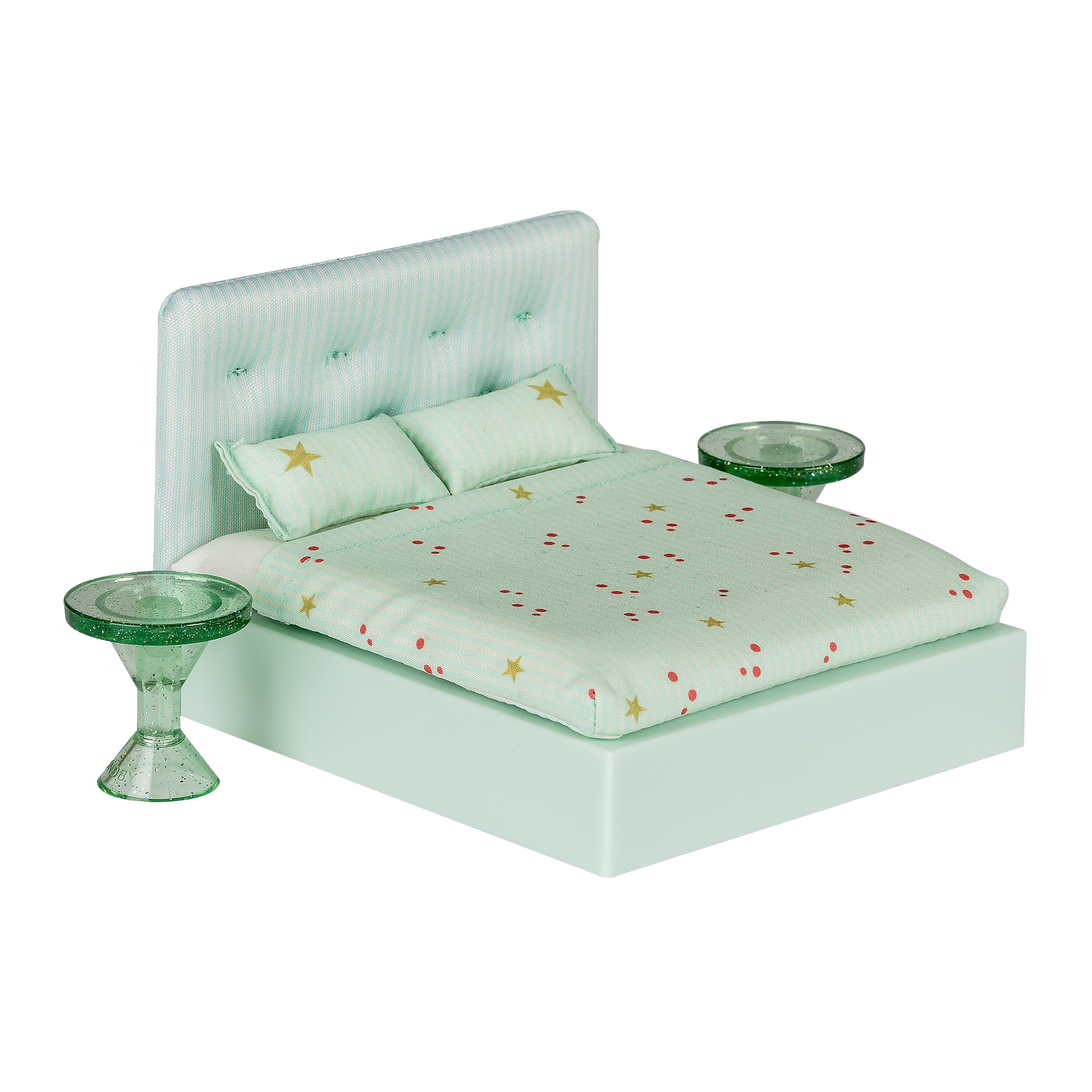 Bed With Upholstered Headboard Green