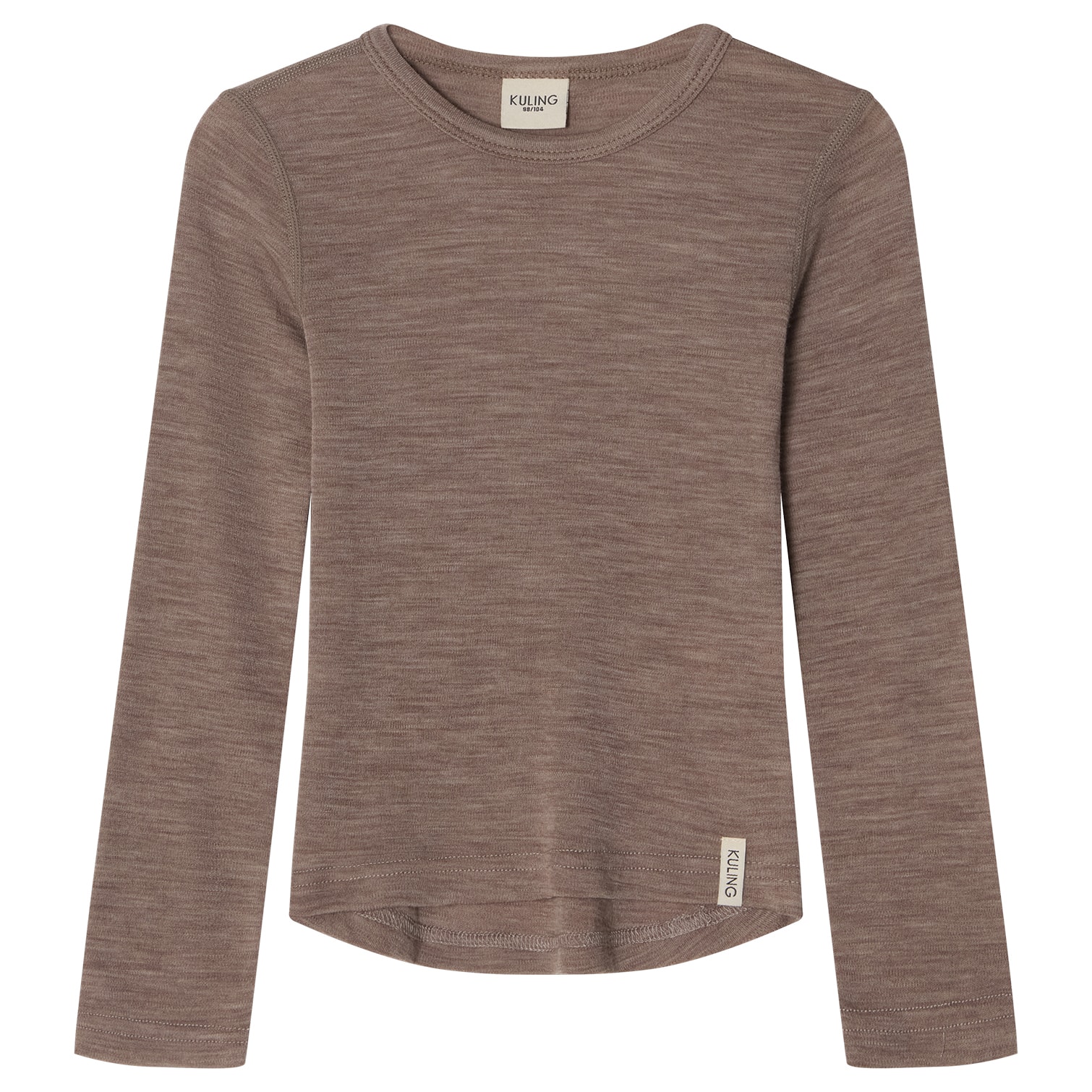 Canberra Långärmad Tröja I Ull Light Brown Melange