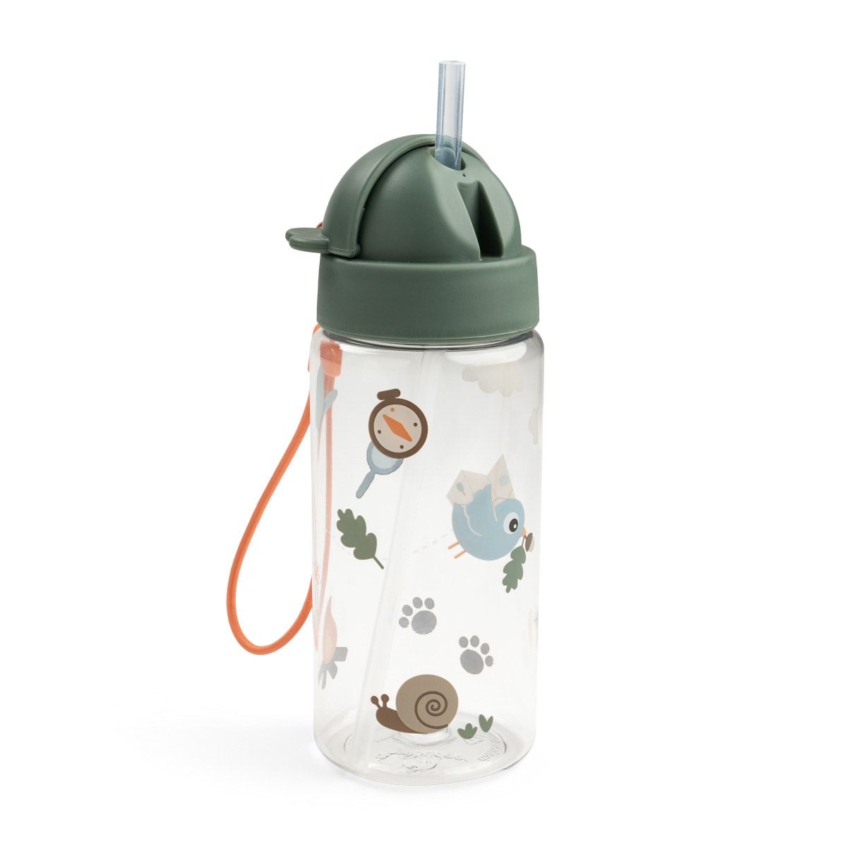 Straw Bottle Tiny Trails Green 350 Ml
