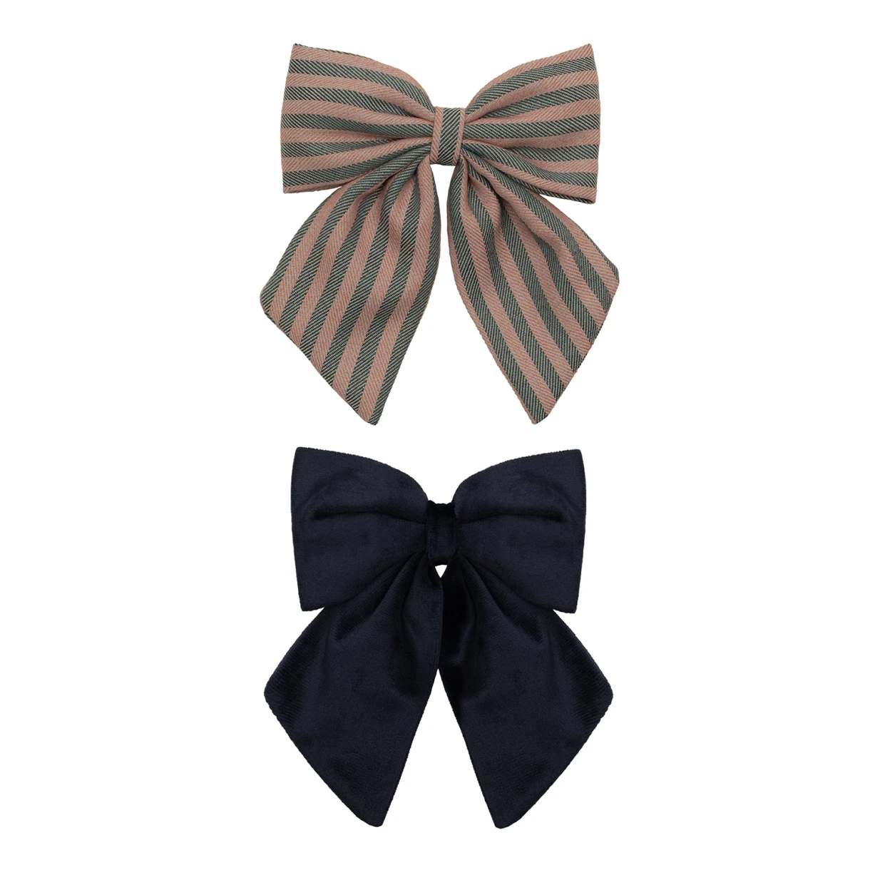 Stripe Agnes Pony Pals 2 Bow Clips Blue 