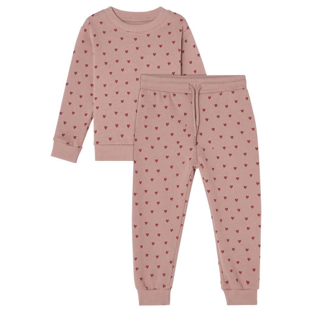 Martin verryttelyasu, jossa on Pink Mauve Hearts -kuviointi
