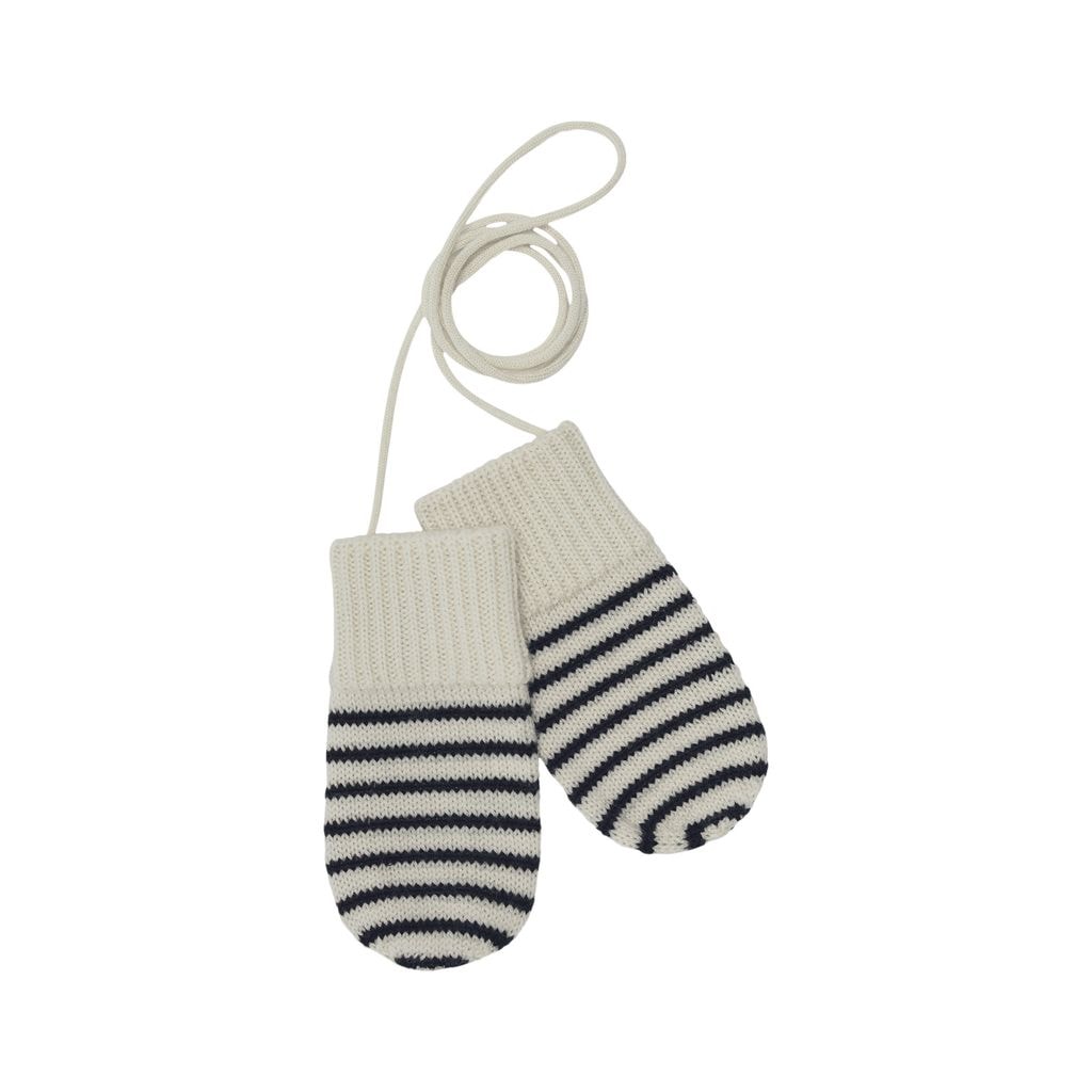 Stripete Votter I Ull Ecru/Dark Navy