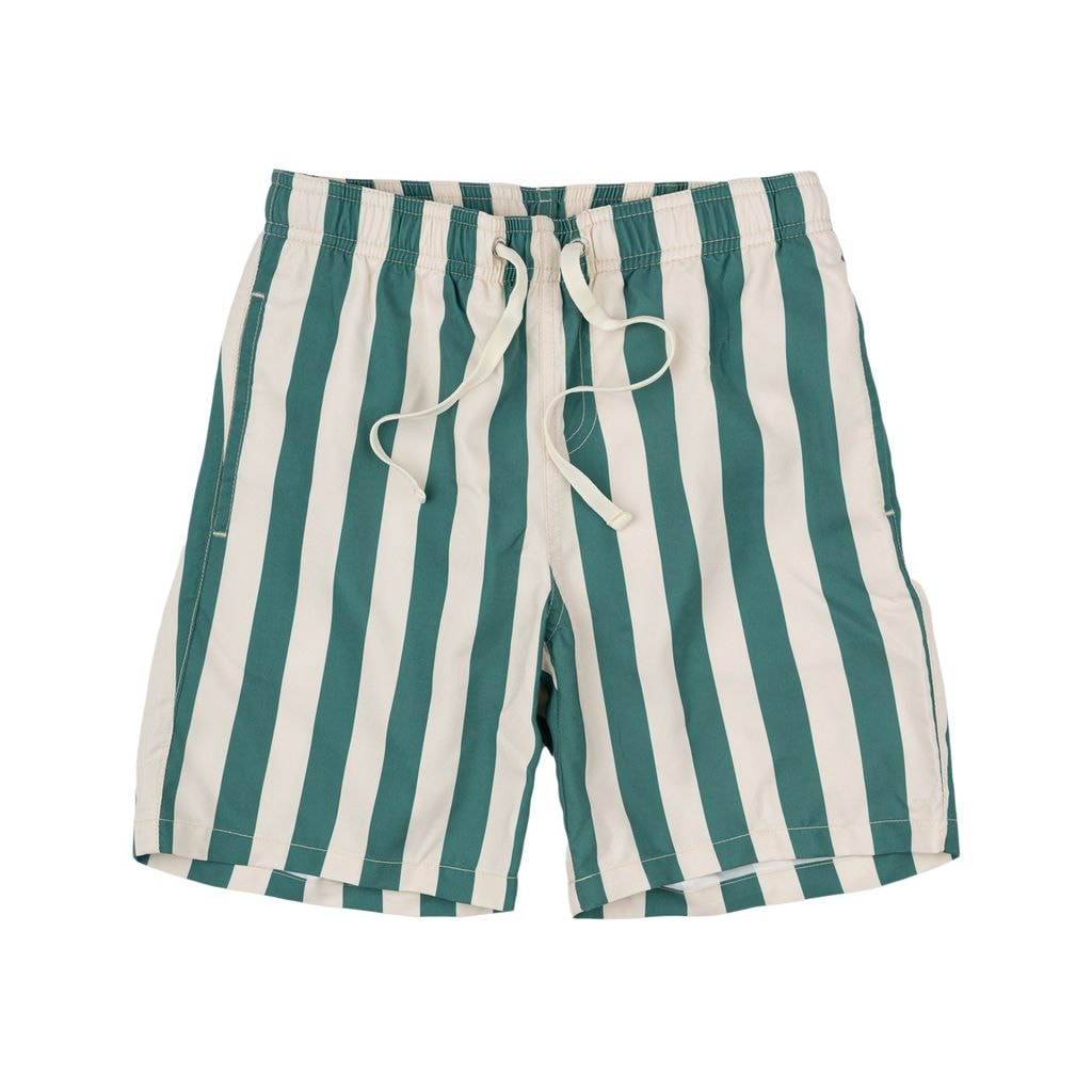 Nibes Swim Shorts Bottle Green Striped