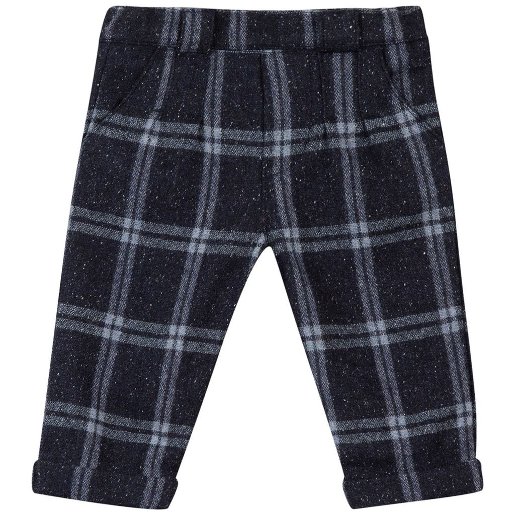 Checked Pants Navy