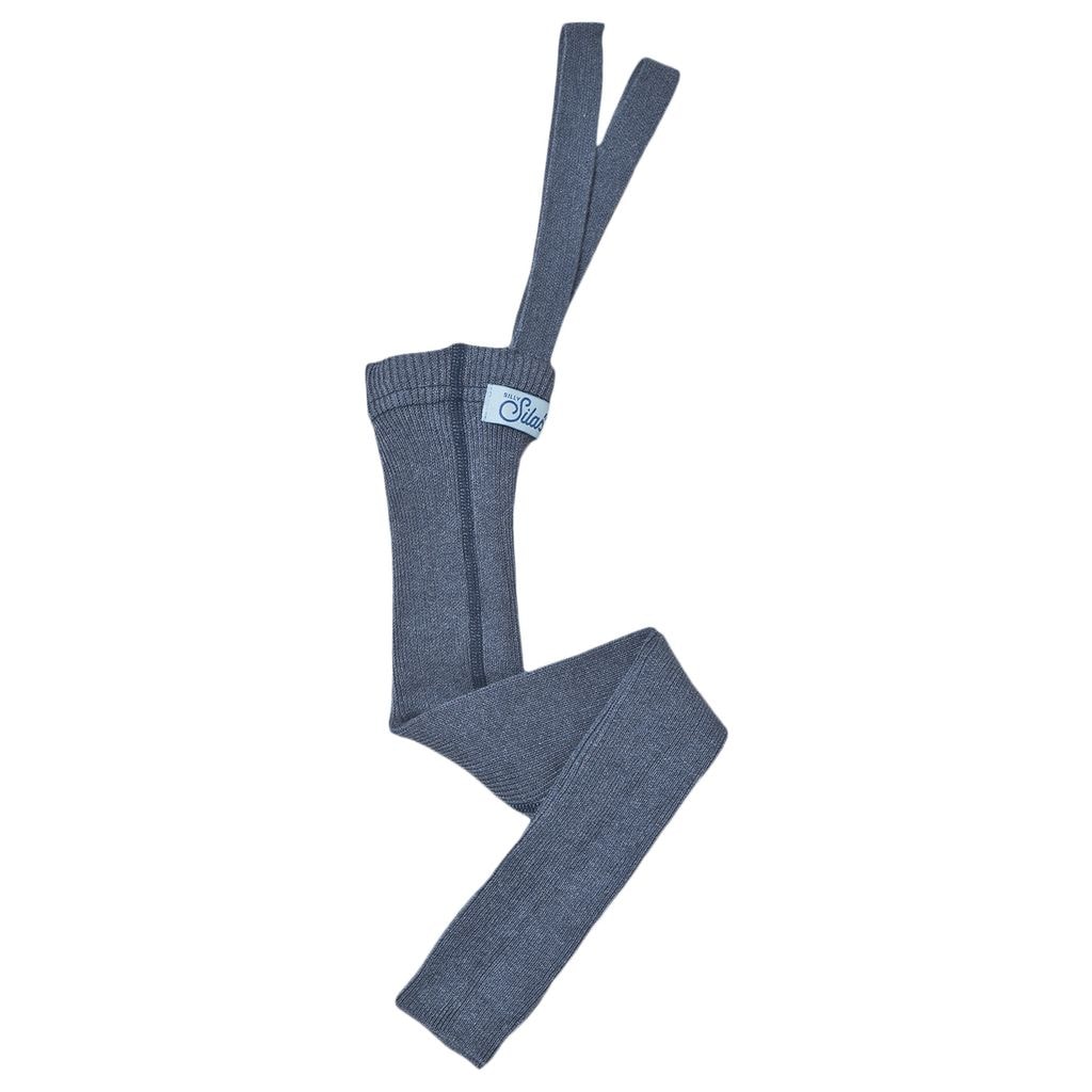 GOTS Footless tights Steel Blue