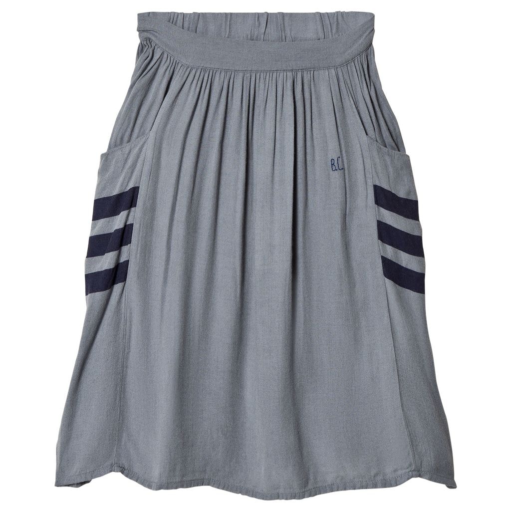 Happy Sad Empty Midi Skirt Dusty Blue