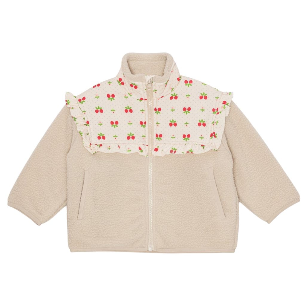 Sofia Fleece Jacket Soft White Berry