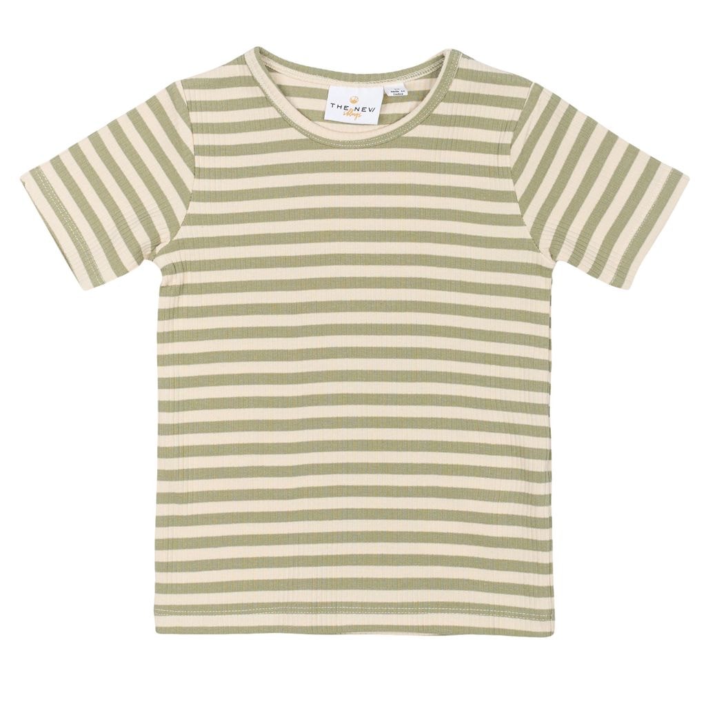 GOTS Uni 티 Tea Striped