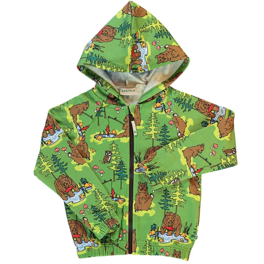 Hoodie with bears  Moss Green
