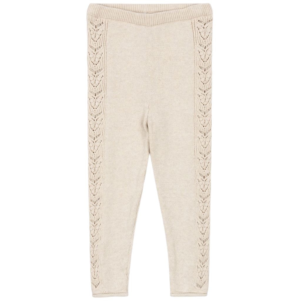 Cabby Knit Pants Off White Melange