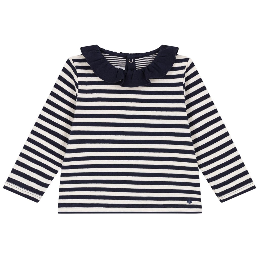 Striped Long Sleeved T-Shirt Navy