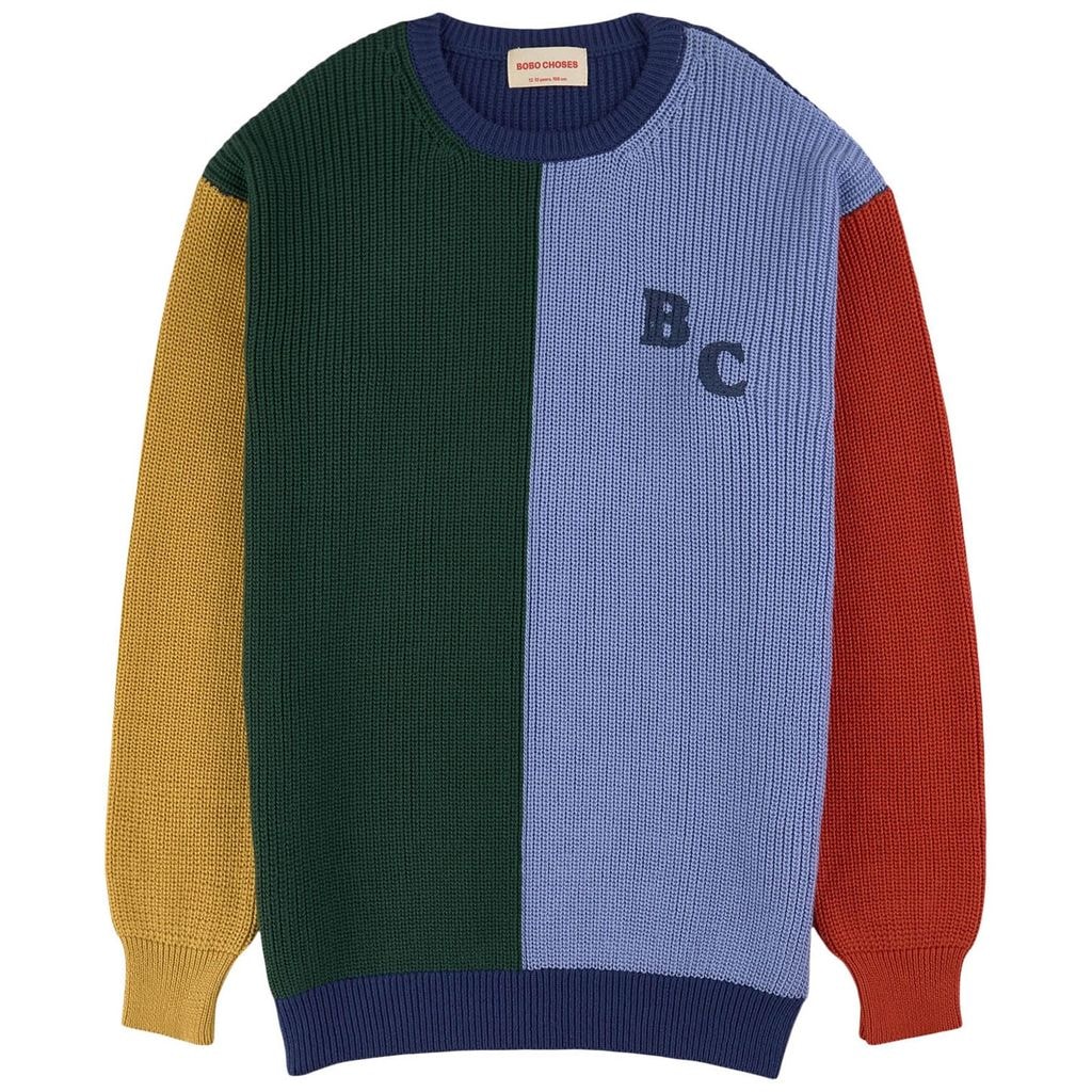 BC Color-blocked Knit Sweater Multicolor