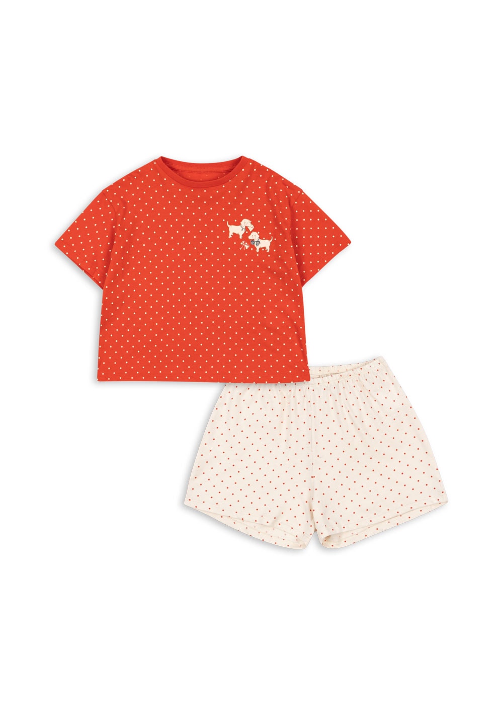 GOTS Famo Box Topp & Shorts Fraise Dot 