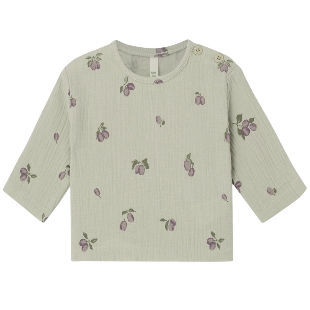 Muslin Top Baby Cotton Prune Green