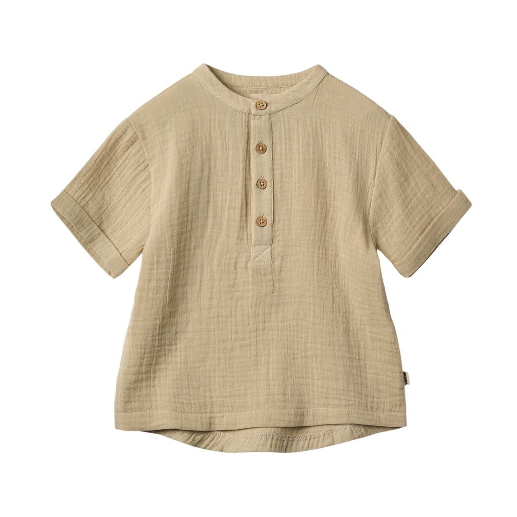 GOTS Svend Short-Sleeved Shirt Soft Sand