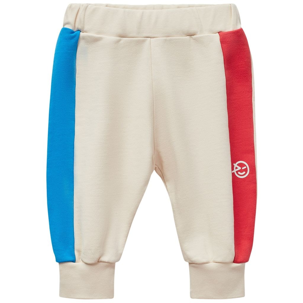 Mini Keel Joggebukse Ecru Blue Red