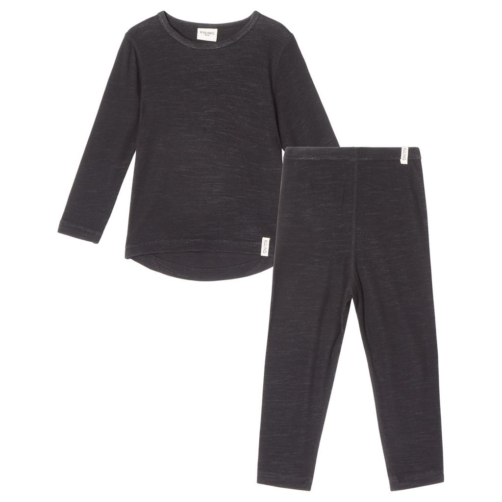 Gisborn Baselayer Set Black Melange