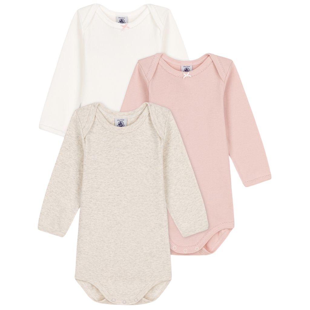 3er-Pack Baby-Bodysuits Saline Marshmallow