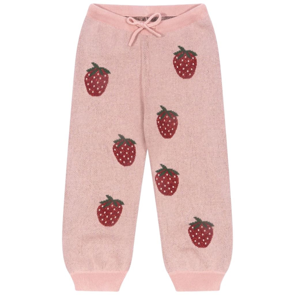 Lapis Lurex Stickade Byxor Strawberry