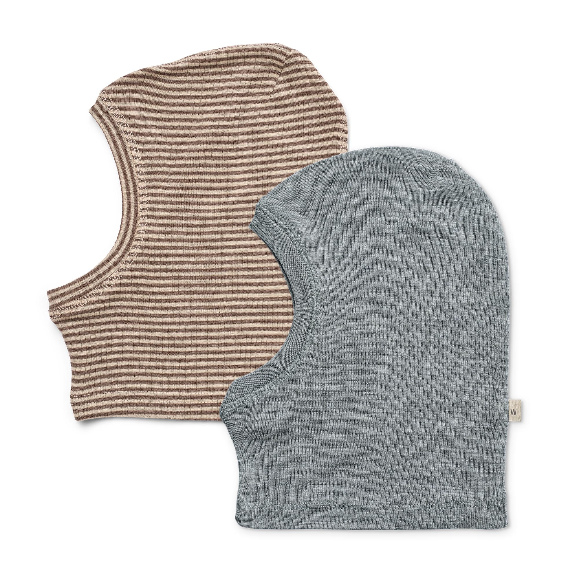 Kim 5 Balaklavaer Av Ull Wood Stripe