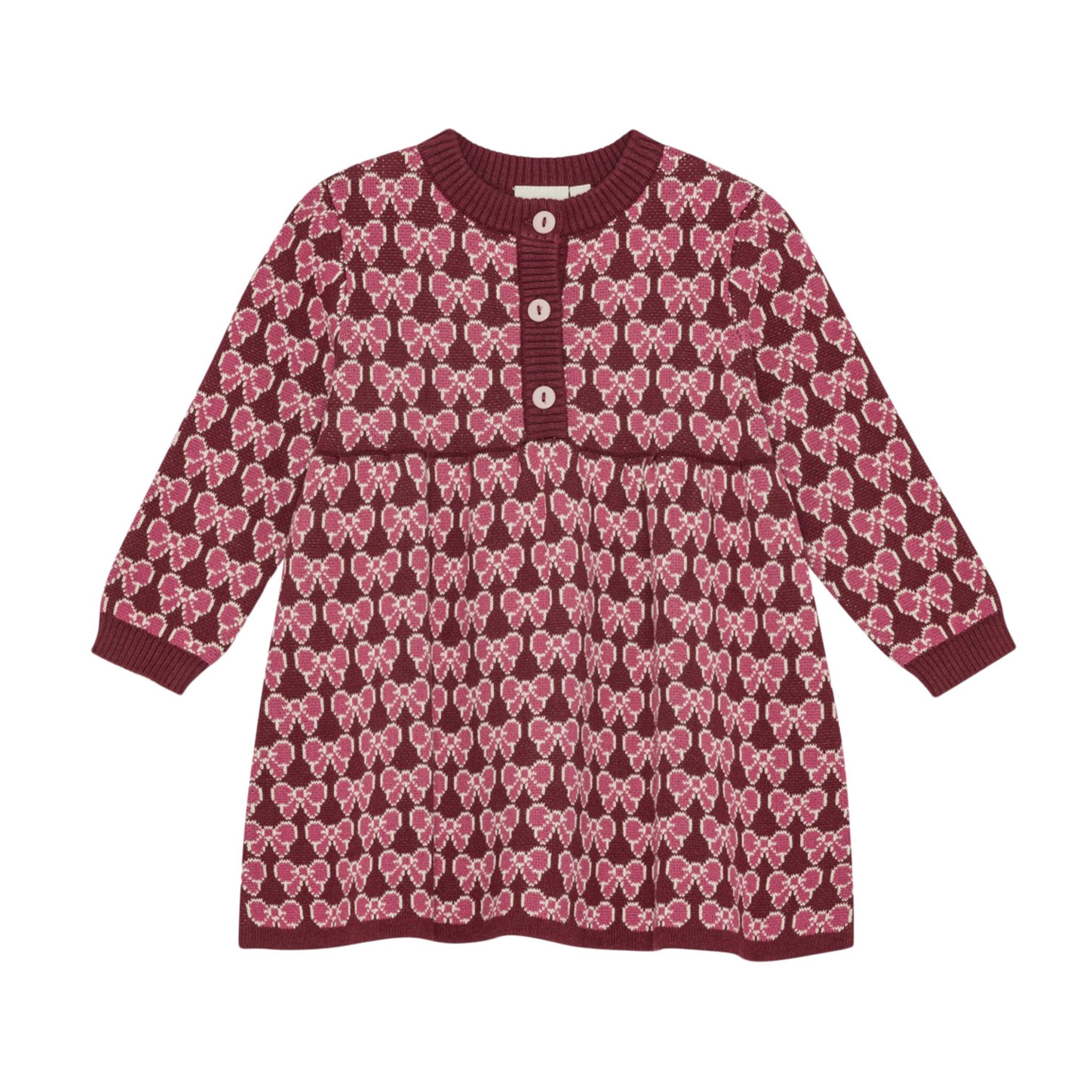 Nova Dress Bordeaux Bow