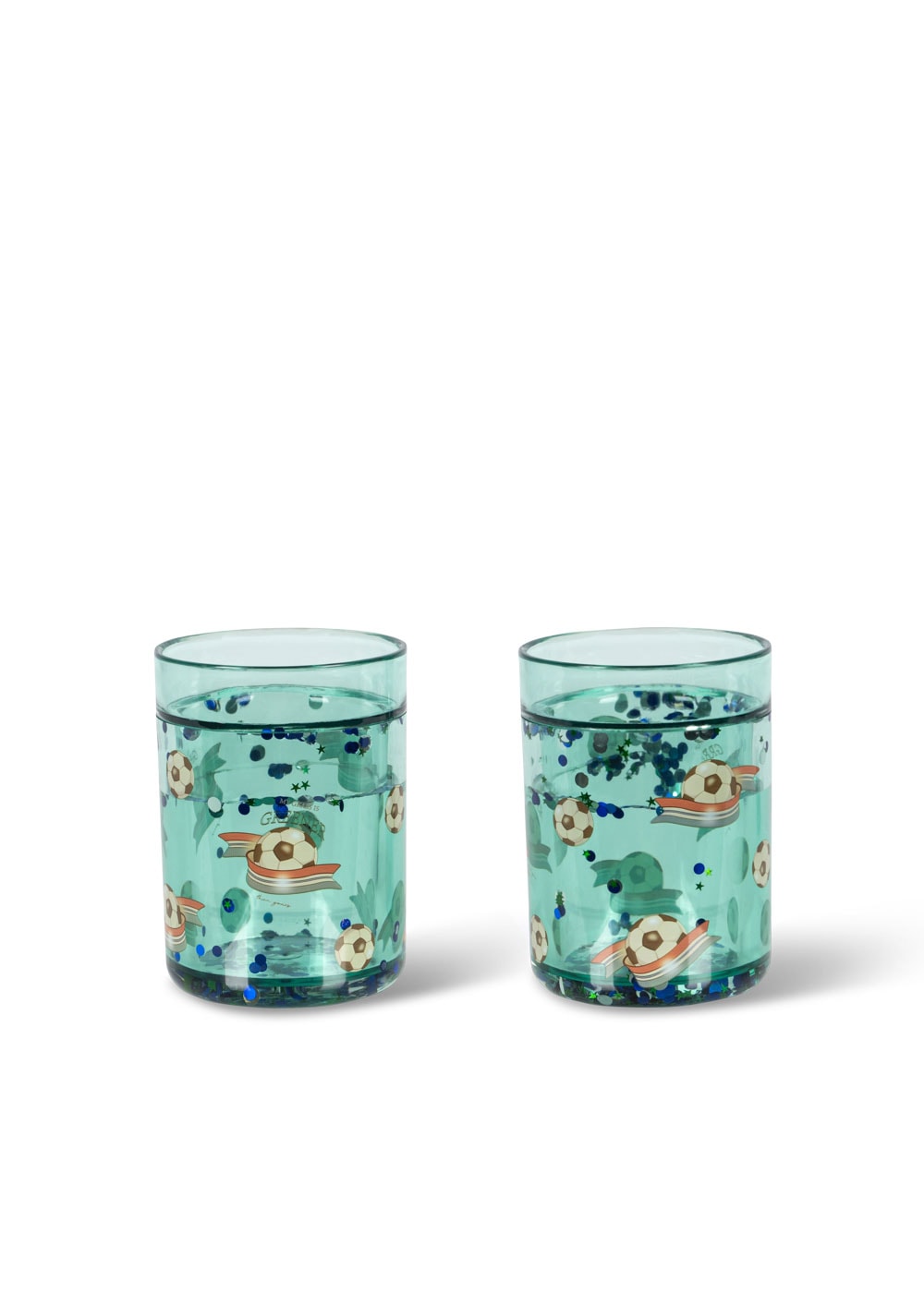 2-Pack Glitter Cups Kick It 