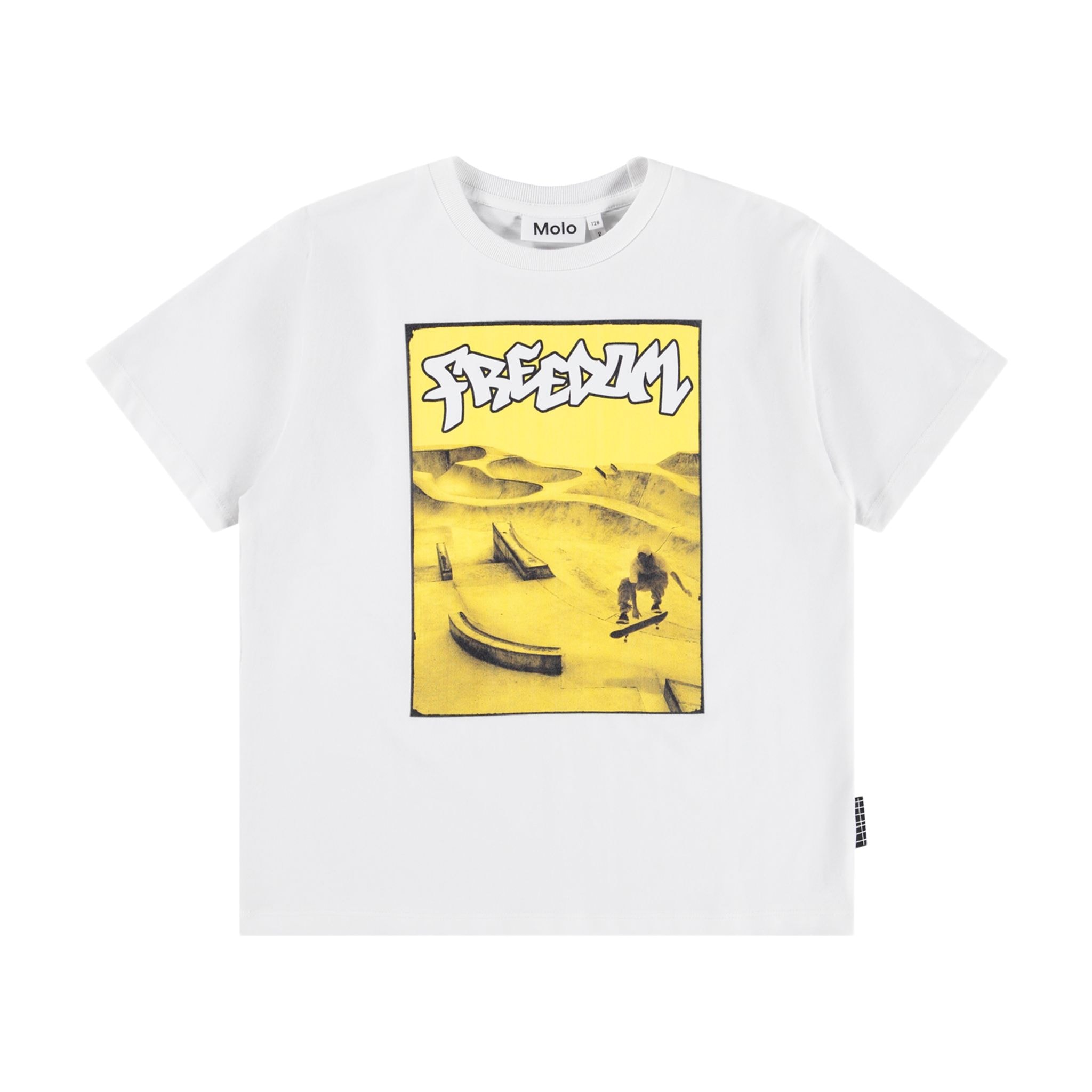 GOTS Riley T-paita Yellow Skate
