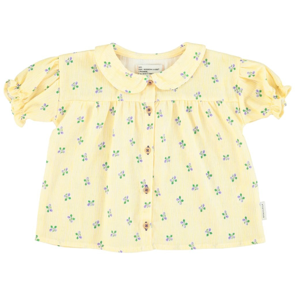 Floral Striped Blouse Yellow
