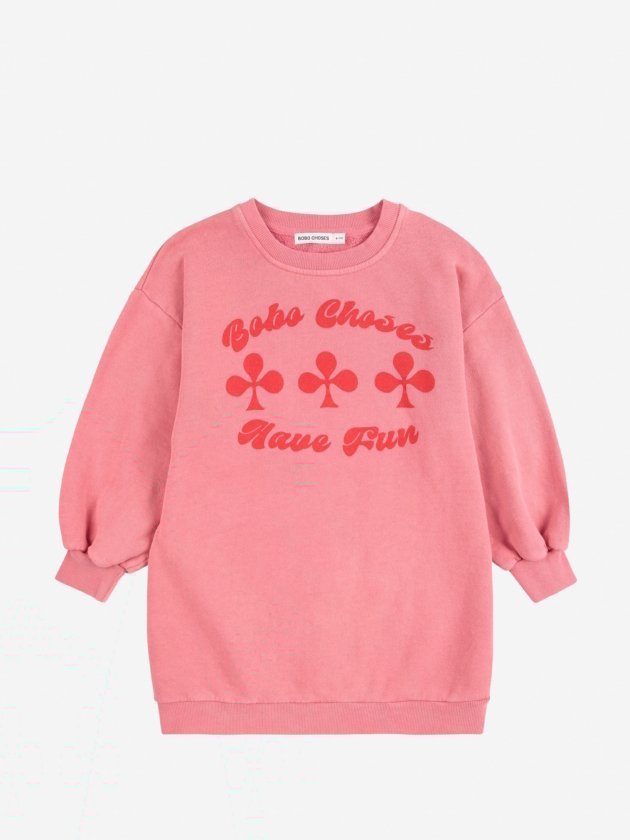 Have Fun Sweatshirt Dress Pink