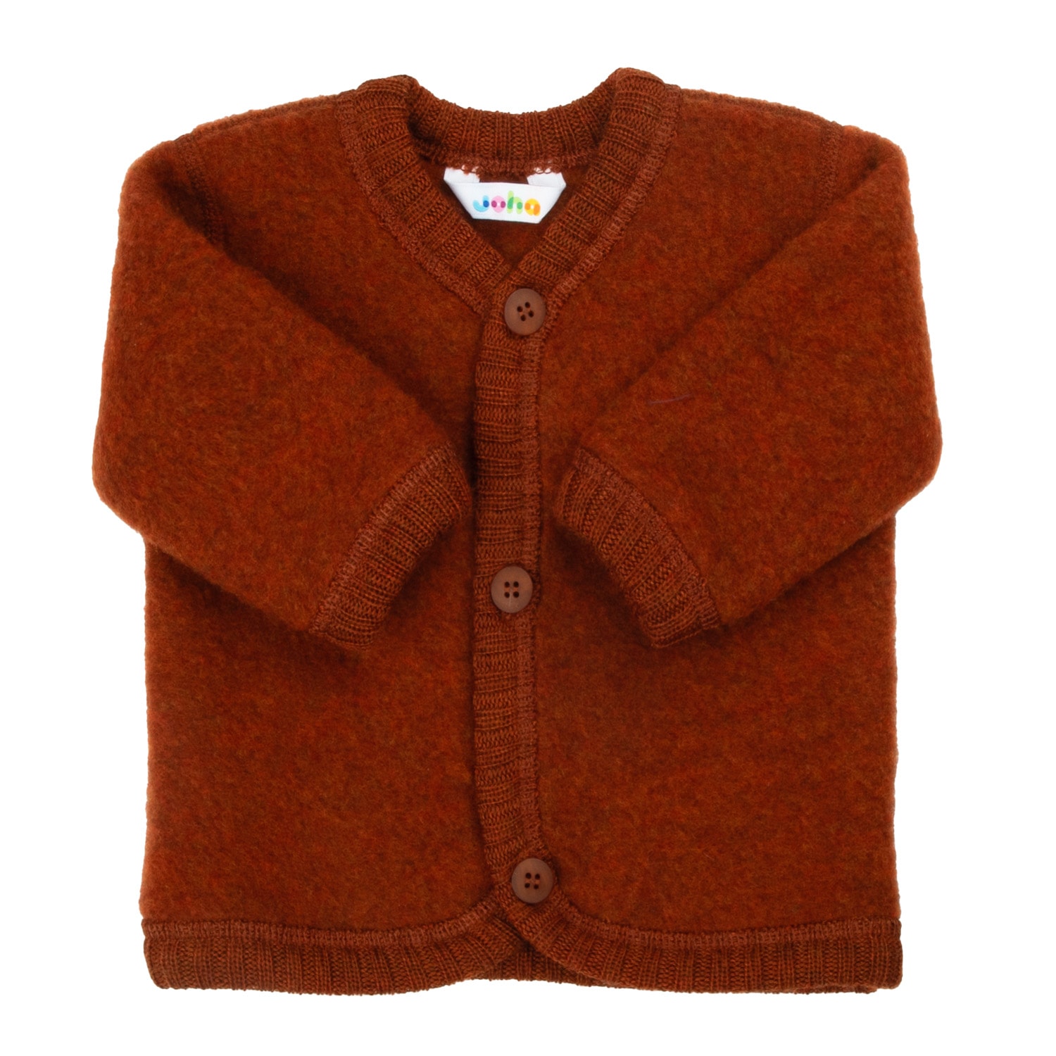 Cardigan I Blød Uld Russet 
